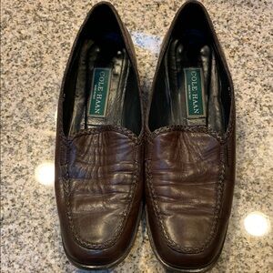 Cole Haan Brown Leather Slip-On Loafers 8.5AA